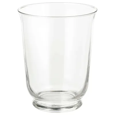 IKEA POMP (ИКЕА ПОМП) — Ваза/фонарь, прозрачное стекло, 18 см