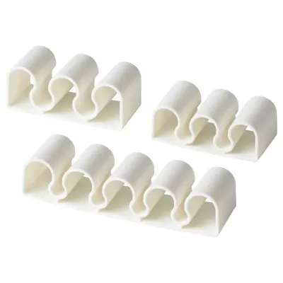 IKEA KALKSTUFF (ИКЕА КАЛКСТУФФ) — Кабельный зажим, 3 штуки, белый