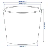 IKEA SOJABÖNA (ИКЕА СОЙАБОНА) — Кашпо, белая, 32 см — фото 6