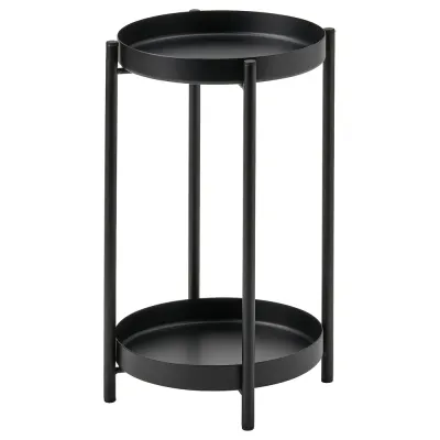 IKEA OLIVBLAD (ИКЕА ОЛИВБЛАД) — Подставка для цветочного горшка, внутренняя/наружная, черная, 35 см