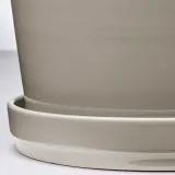IKEA KLOTLÖNN (ИКЕА КЛОТЛОНН) — Цветочный горшок с блюдцем, закрытый/открытый/серо-бежевый, 19 см — фото 4