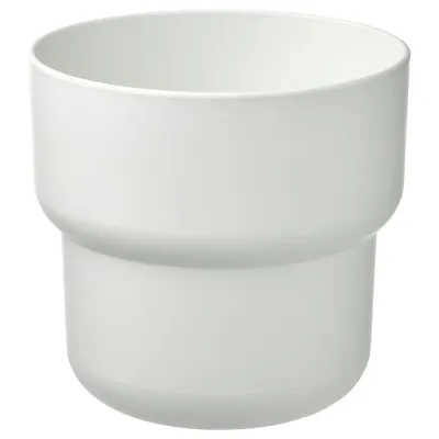 IKEA FÖRENLIG (ИКЕА ФОРЕНЛИГ) — Крышка для цветочного горшка, внутренняя/наружная белая, 19 см