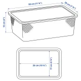 IKEA TROFAST (ИКЕА ТРУФАСТ) — Контейнер из проволоки, серо-голубой, 20x30x10 см — фото 4