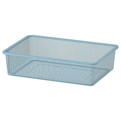 IKEA TROFAST (ИКЕА ТРУФАСТ) — Контейнер из проволоки, серо-голубой, 42x30x10 см