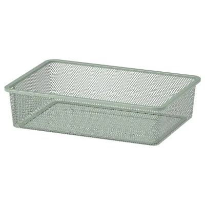 IKEA TROFAST (ИКЕА ТРУФАСТ) — Контейнер из проволоки, светло-зеленый-серый, 42x30x10 см