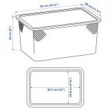 IKEA TROFAST (ИКЕА ТРУФАСТ) — Контейнер из проволоки, темно-серый, 42x30x23 см — фото 3