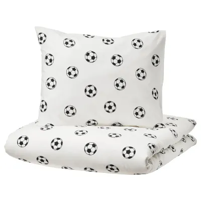 IKEA SPORTSLIG (ИКЕА СПОРТСЛИГ) — Пододеяльник и наволочка, рисунок в виде шара, 150x200/50x60 см