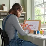 IKEA SOLFÅGEL (ИКЕА СОЛФОГЕЛ) — Мольберт и набор аксессуаров. 3 шт. — фото 3