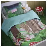 IKEA SKOGSDUVA (ИКЕА СКОГСДУВА) — Подушка, в форме цветка/белая, 47x8 см — фото 6