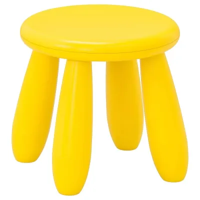 IKEA MAMMUT (ИКЕА МАММУТ) — Детский стул, крытый/открытый/желтый