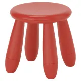IKEA MAMMUT (ИКЕА МАММУТ) — Детский стул, крытый/открытый/красный — фото 1