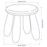 IKEA MAMMUT (ИКЕА МАММУТ) — Детский стул, крытый/открытый/красный — фото 6