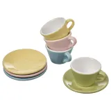 IKEA DUKTIG (ИКЕА ДУКТИГ) — Игрушечный сервиз 8 чашек/тарелок, разные цвета — фото 1