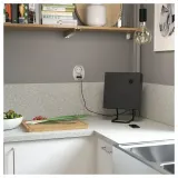 IKEA SÄLJAN (ИКЕА СÄЛЙАН) - Столешница на заказ, светло-серый минерал/ламинат, 30-45x3,8 см — фото 8