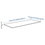 IKEA EKBACKEN (ИКЕА ЕКБАСКЕН) - Столешница на заказ, светло-серый имитирующий бетон/ламинат, 45,1-63,5x2,8 см — фото 7