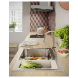 IKEA EKBACKEN (ИКЕА ЕКБАСКЕН) - Столешница изготовлена по индивидуальному заказу, имитация ясеня/ламината, 30-45x2,8 см — фото 5