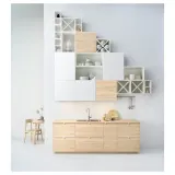 IKEA EKBACKEN (ИКЕА ЕКБАСКЕН) - Столешница изготовлена по индивидуальному заказу, имитация ясеня/ламината, 45,1-63,5x2,8 см — фото 8