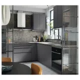 IKEA EKBACKEN (ИКЕА ЕКБАСКЕН) - Столешница изготовлена по индивидуальному заказу, темно-серый мрамор/ламинат, 30-45x2,8 см — фото 6