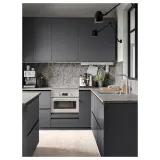 IKEA EKBACKEN (ИКЕА ЕКБАСКЕН) - Столешница на заказ, темно-серый имитирующий мрамор/ламинат, 45,1-63,5x2,8 см — фото 8
