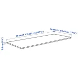 IKEA EKBACKEN (ИКЕА ЕКБАСКЕН) - Столешница по индивидуальному заказу, белый глянец/ламинат, 30-45x2,8 см — фото 5
