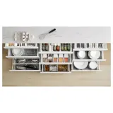 IKEA EKBACKEN (ИКЕА ЕКБАСКЕН) - Столешница изготовлена по индивидуальному заказу, белый мрамор/ламинат, 30-45x2,8 см — фото 5