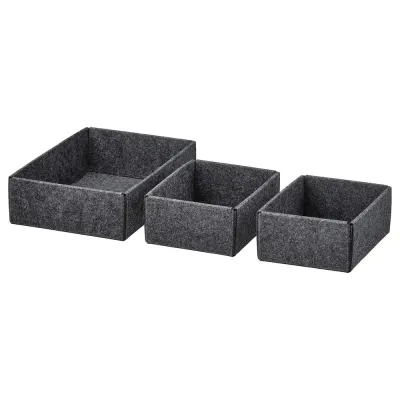 IKEA UPPDATERA (ИКЕА УППДАТЕРА) — Коробка, 3 шт, серый