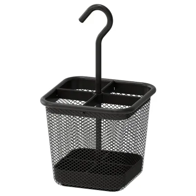 IKEA UPPDATERA (ИКЕА УППДАТЕРА) — Коробка для столовых приборов, антрацит, 12x12 см