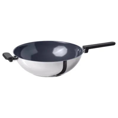 IKEA MIDDAGSMAT (ИКЕА МИДДАГСМАТ) — Вок, антипригарное покрытие/нержавеющая сталь, 32 см