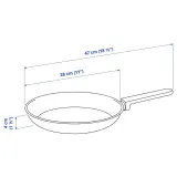IKEA MIDDAGSMAT (ИКЕА МИДДАГСМАТ) — Сковорода, антипригарное покрытие/нержавеющая сталь, 28 см — фото 8