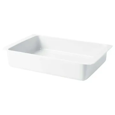 IKEA IKEA 365+ (ИКЕА ИКЕА 365+) — Блюдо жаропрочное, белое, 38x26 см