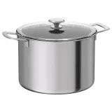 IKEA HEMKOMST (ИКЕА ХЕМКОМСТ) — Кастрюля с крышкой, нержавеющая сталь/стекло, 10 л — фото 1