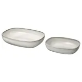IKEA GLADELIG (ИКЕА ГЛАДЕЛИГ) — Жаропрочное блюдо, 2 штуки, серое — фото 1