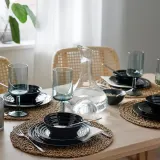 IKEA NÄTBARB (ИКЕА НЭТБАРБ) — Тарелка, черная, 19 см — фото 4