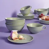 IKEA MOSSMAL (ИКЕА МОССМАЛ) — Тарелка, точечный рисунок/светло-зеленый, 18 см — фото 3