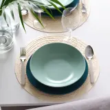 IKEA FÄRGKLAR (ИКЕА ФЭРГКЛАР) — Глубокая тарелка, матовая светло-бирюзовая, 23 см — фото 3