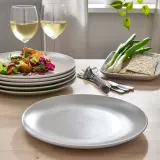 IKEA FÄRGKLAR (ИКЕА ФЭРГКЛАР) — Сервиз, 18 штук, матовый светло-серый — фото 4
