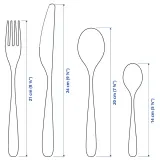 IKEA TILLAGD (ИКЕА ТИЛЛАГД) — Набор столовых приборов, 24 предмета, цвет латуни — фото 6