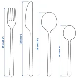 IKEA LÖFTESRIK (ИКЕА ЛОФТЕСРИК) — Набор столовых приборов, 24 предмета, нержавеющая сталь — фото 5
