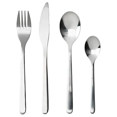 IKEA FÖRNUFT (ИКЕА ФОРНУФТ) — Набор столовых приборов, 24 предмета, нержавеющая сталь