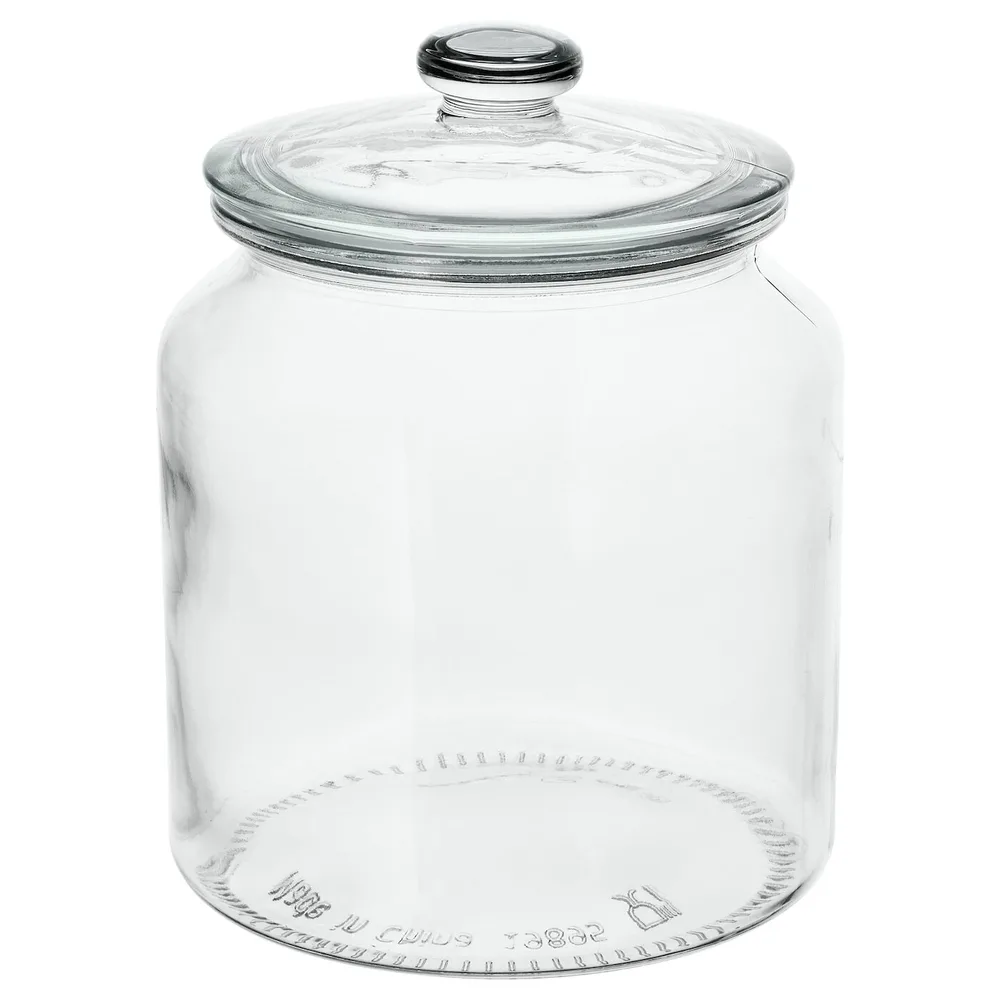 IKEA VARDAGEN (ИКЕА ВАРДАГЕН) — Банка с крышкой, прозрачное стекло, 1,9 л