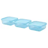 IKEA PRUTA (ИКЕА ПРУТА) — Контейнер для продуктов с крышкой, синий, 0,6 л — фото 1