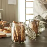 IKEA KORKEN (ИКЕА КОРКЕН) — Банка с крышкой, прозрачное стекло, 1 л — фото 4