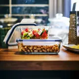 IKEA IKEA 365+ (ИКЕА ИКЕА 365+) — Контейнер для продуктов с крышкой, прямоугольный, стекло/пластик, 1,0 л — фото 2