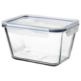 IKEA IKEA 365+ (ИКЕА ИКЕА 365+) — Контейнер для продуктов с крышкой, прямоугольный, стекло/пластик, 1,8 л — фото 1