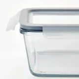 IKEA IKEA 365+ (ИКЕА ИКЕА 365+) — Контейнер для продуктов с крышкой, квадратный, стекло/пластик, 600 мл — фото 6