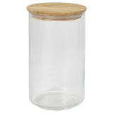 IKEA EKLATANT (ИКЕА ЕКЛАТАНТ) — Банка с крышкой, прозрачное стекло/бамбук, 1,1 л — фото 1
