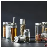 IKEA CITRONHAJ (ИКЕА СИТРОНХАЙ) — Бутылка для уксуса/спирта, прозрачное стекло/нержавеющая сталь, 16 см — фото 4