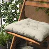 IKEA KUDDARNA (ИКЕА КУДДАРНА) — Подушка для кресла, сад, светло-серо-бежевый, 44x44 см — фото 4