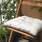IKEA KUDDARNA (ИКЕА КУДДАРНА) — Подушка для кресла, сад, светло-серо-бежевый, 44x44 см — фото 3