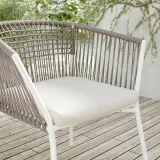 IKEA FRÖSÖN (ИКЕА ФРОСОН) — Чехол для подушки на стул, открытый бежевый, 44x44 см — фото 4